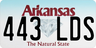 AR license plate 443LDS