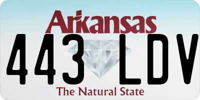 AR license plate 443LDV