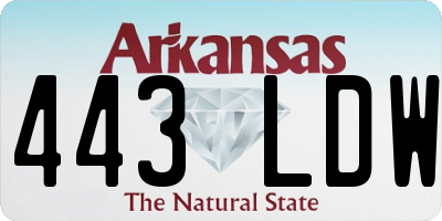 AR license plate 443LDW