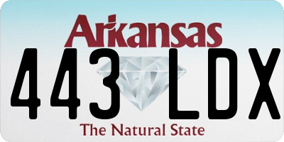 AR license plate 443LDX