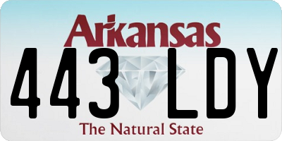 AR license plate 443LDY