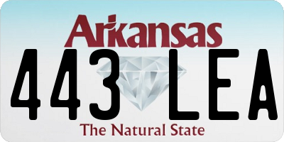 AR license plate 443LEA