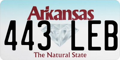 AR license plate 443LEB