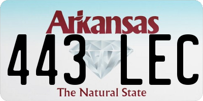AR license plate 443LEC