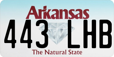 AR license plate 443LHB