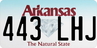 AR license plate 443LHJ