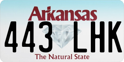 AR license plate 443LHK