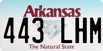 AR license plate 443LHM