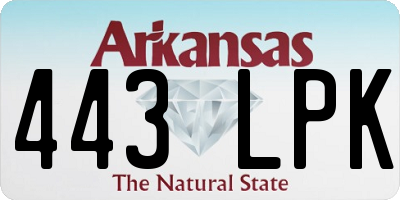 AR license plate 443LPK