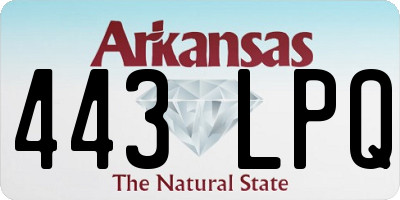 AR license plate 443LPQ