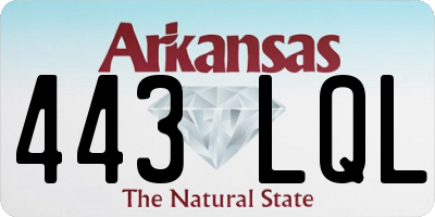 AR license plate 443LQL