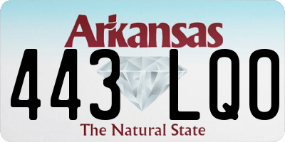 AR license plate 443LQO