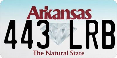 AR license plate 443LRB