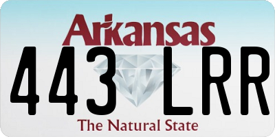 AR license plate 443LRR