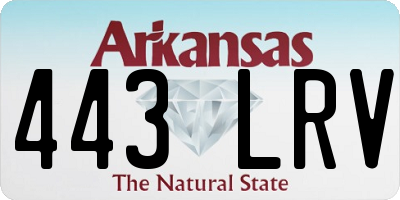 AR license plate 443LRV