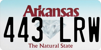 AR license plate 443LRW