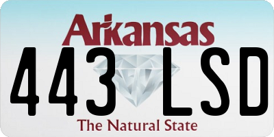 AR license plate 443LSD