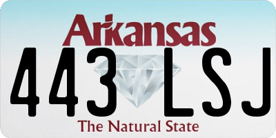 AR license plate 443LSJ
