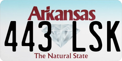 AR license plate 443LSK