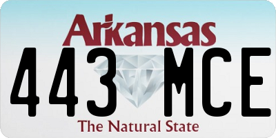 AR license plate 443MCE