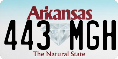 AR license plate 443MGH