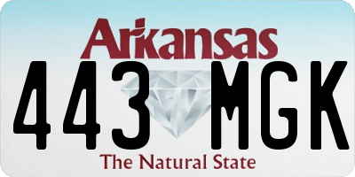 AR license plate 443MGK