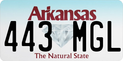AR license plate 443MGL