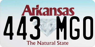 AR license plate 443MGO