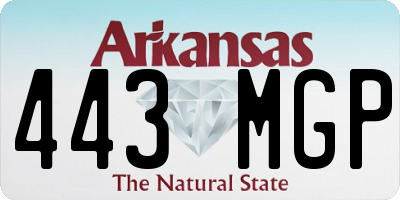 AR license plate 443MGP