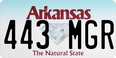 AR license plate 443MGR