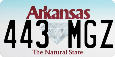 AR license plate 443MGZ