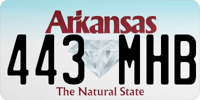 AR license plate 443MHB