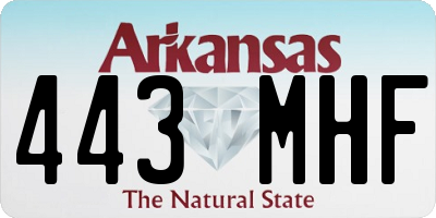 AR license plate 443MHF