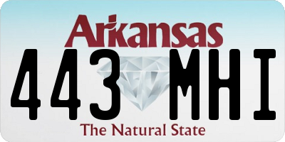 AR license plate 443MHI