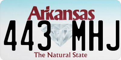 AR license plate 443MHJ
