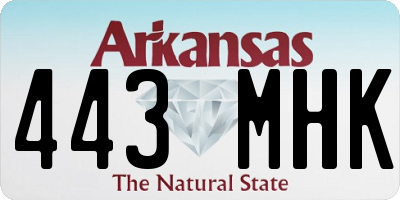 AR license plate 443MHK