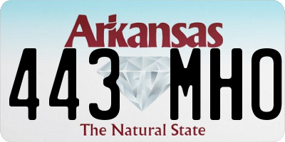 AR license plate 443MHO