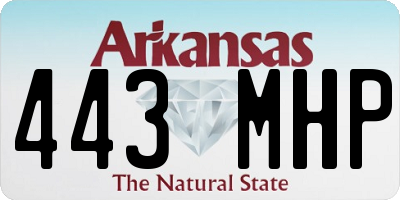 AR license plate 443MHP