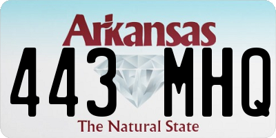 AR license plate 443MHQ