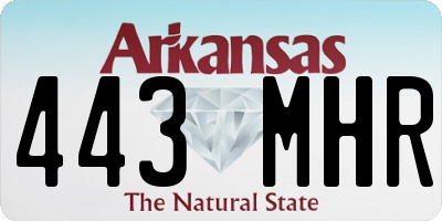 AR license plate 443MHR