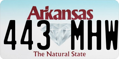 AR license plate 443MHW