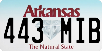 AR license plate 443MIB