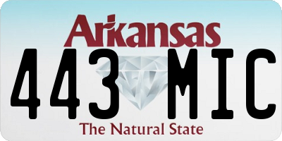 AR license plate 443MIC