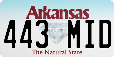 AR license plate 443MID