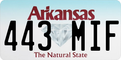 AR license plate 443MIF