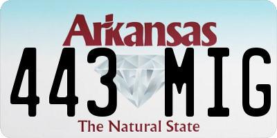 AR license plate 443MIG