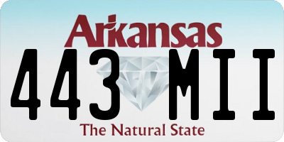 AR license plate 443MII