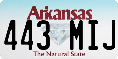 AR license plate 443MIJ