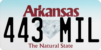 AR license plate 443MIL