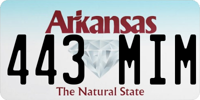 AR license plate 443MIM